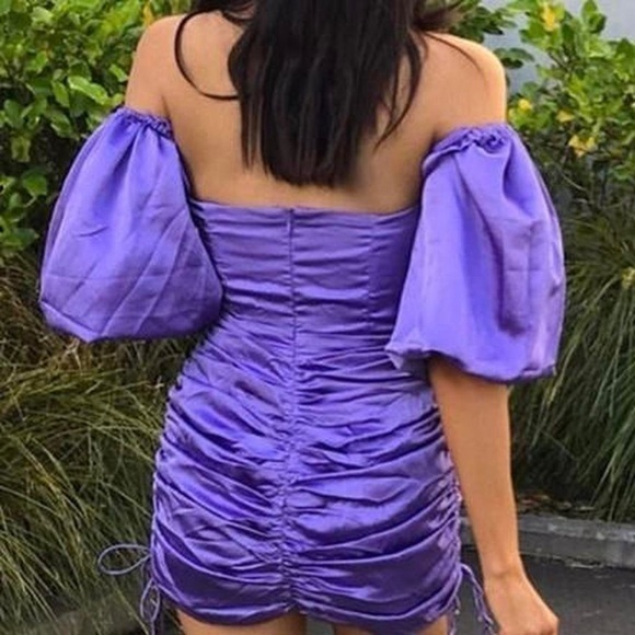NWT Purple Silk Mini Dress Size Medium from Runaway the Label - Picture 4 of 4